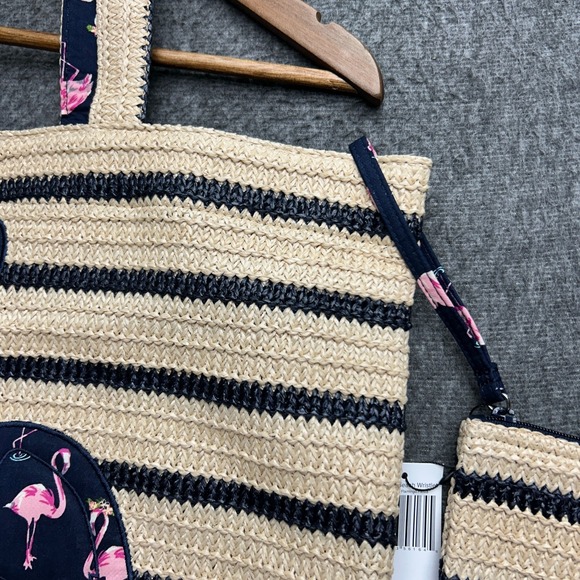 Vera Bradley Seashore Tote Beach Fiesta Wristlet Clutch Bag Pink Flamingo - Picture 8 of 13